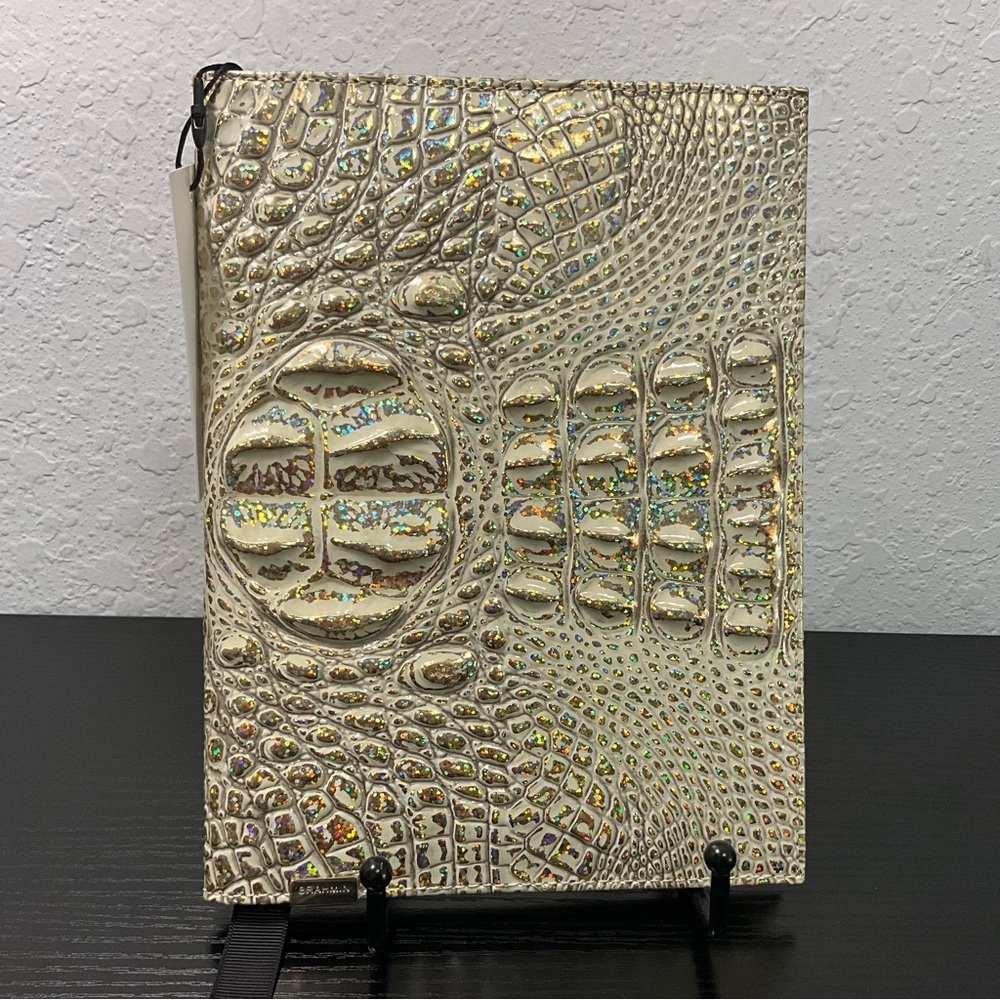 Brahmin Journal HOLOGRAM MELBOURNE Genuine Leather W/Leather Eye Medallion NWT